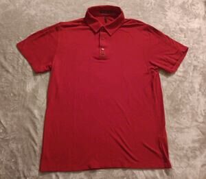 Sun Day Red Polo Shirt Mens Medium Red Tiger Woods SDR Short Sleeve Golf Top